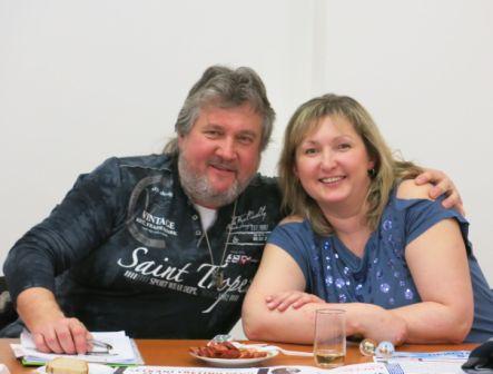 Spisovatel Jaroslav Vorlíček s dcerou