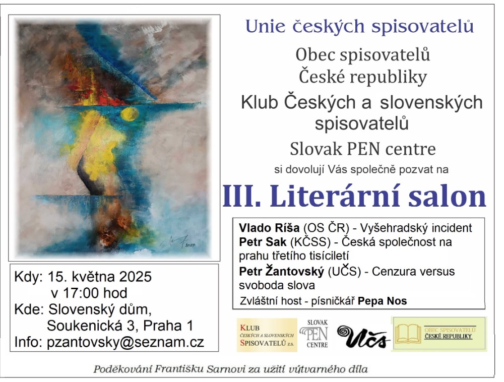 Literární salon č. 3 15. 5. 2024 pozvánka