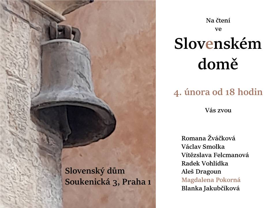 Čtení ve Slovenském domě 4. 2. 