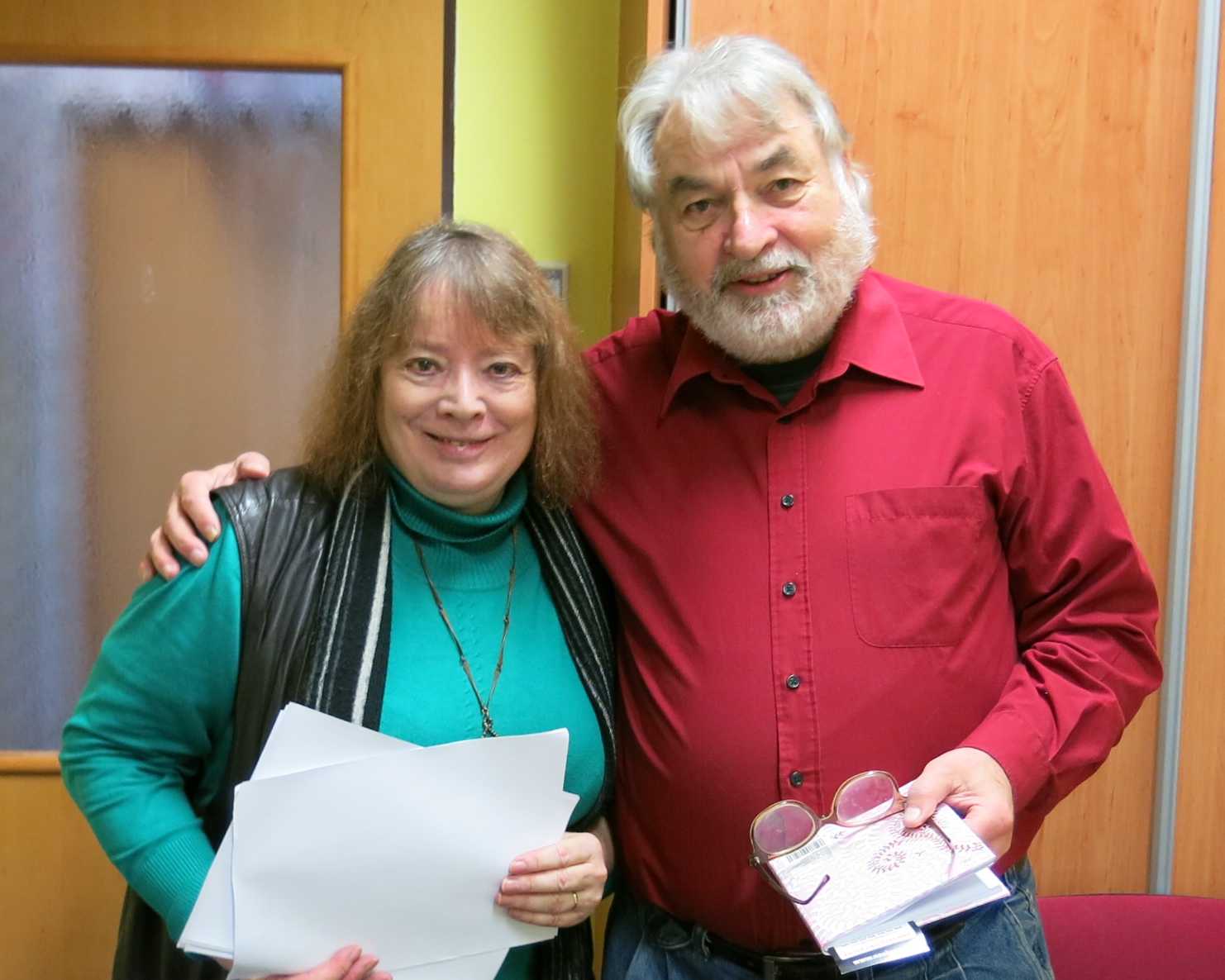 Olga Nytrová a Vratislav Erb ve studiu
