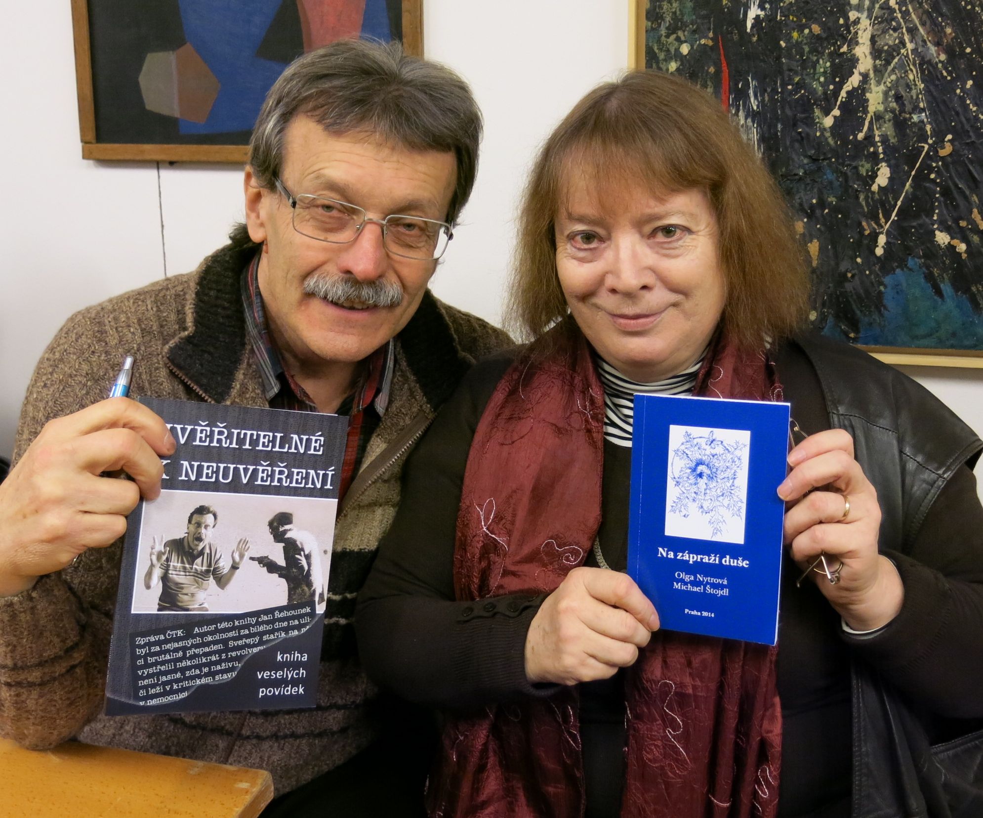 J. Řehounek a O. Nytrová na Ebrově autogramiádě