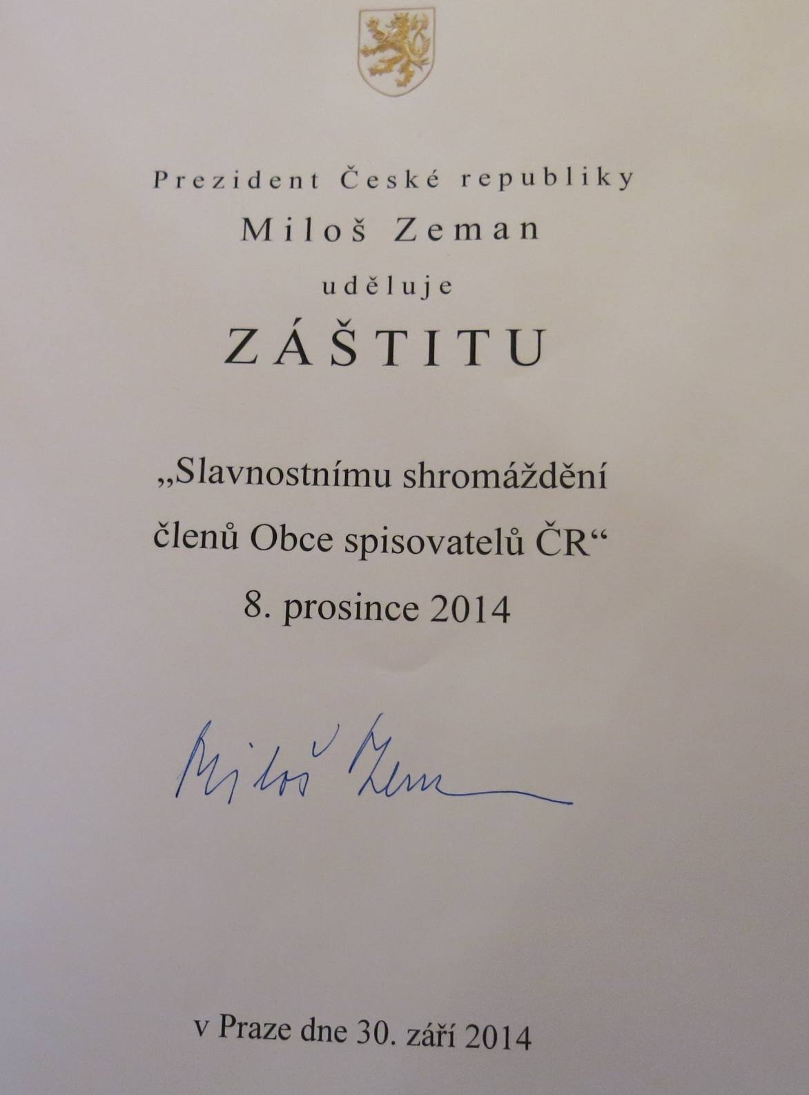 Prezidentská záštita