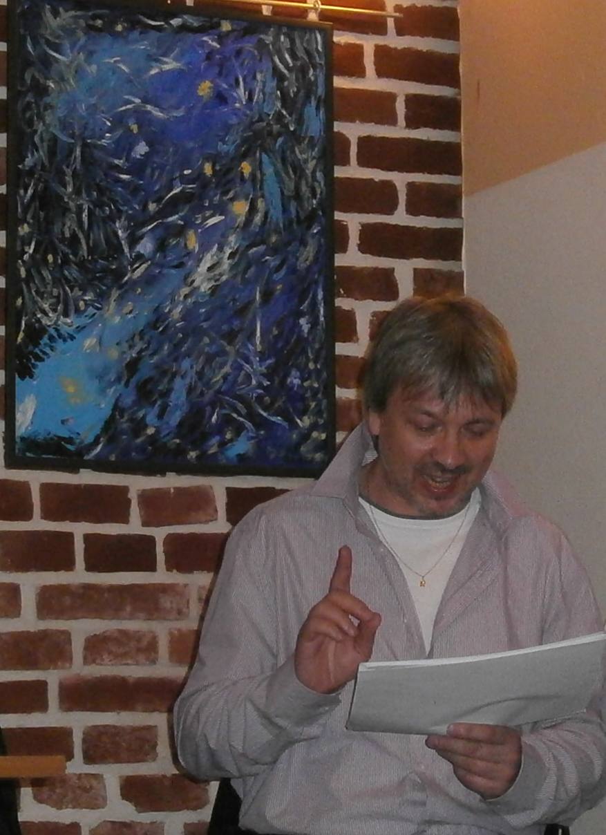 recitující Radek Blha